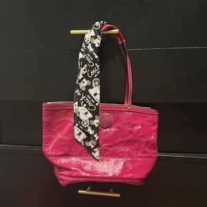 Hot pink Coach bag